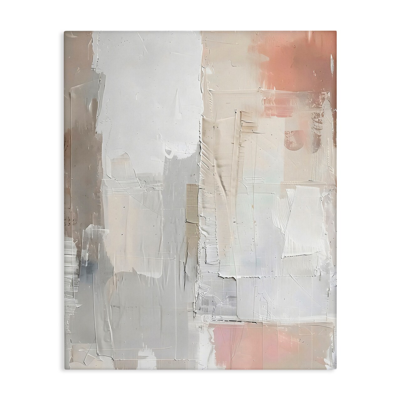 Stupell Industries Blue & Neutral Abstraction Canvas, design by Riley B